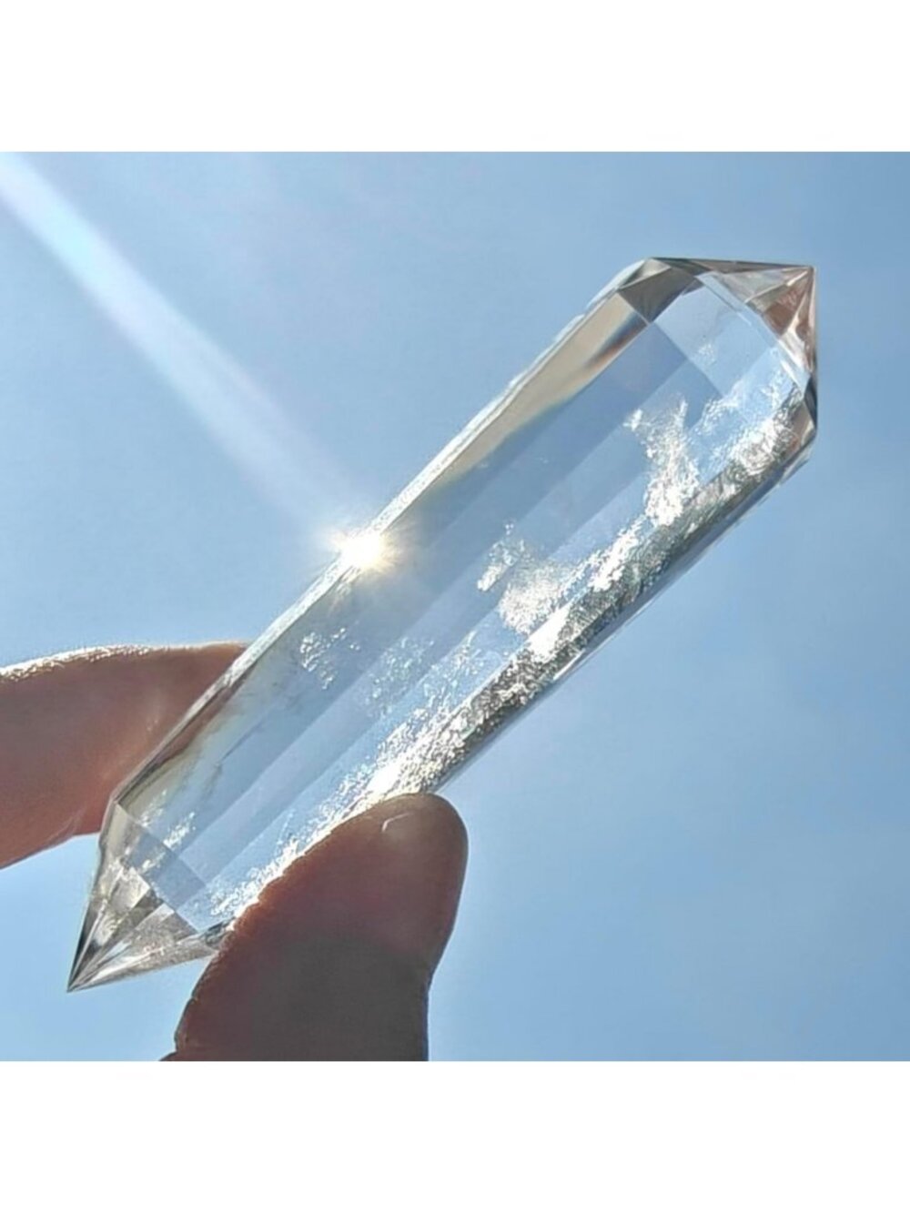 12 Facet Clear Quartz Crystal Wands - Healing Stones for Meditation & Reiki